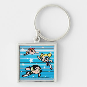 Powerpuff Girls Star Pattern Keychain