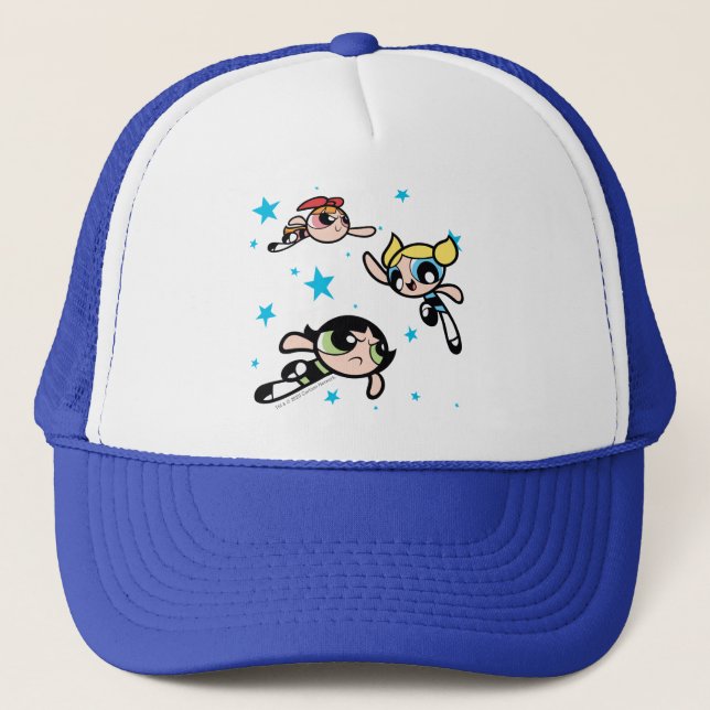 Powerpuff Girls Star Pattern Trucker Hat (Front)