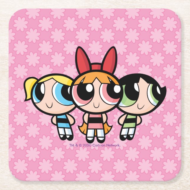 Powerpuff Girls: Sugar, Spice and Everything Nice Square Paper Coaster (Front)