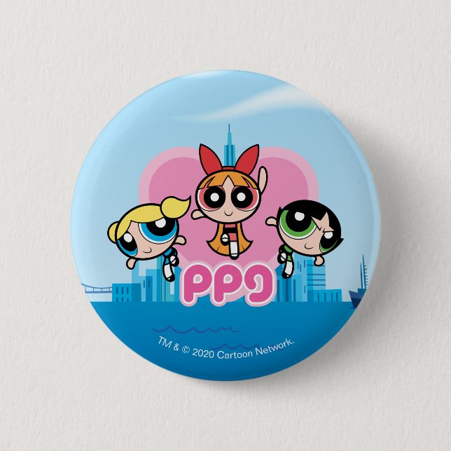 Powerpuff Girls Team Awesome 2 Inch Round Button (Front)