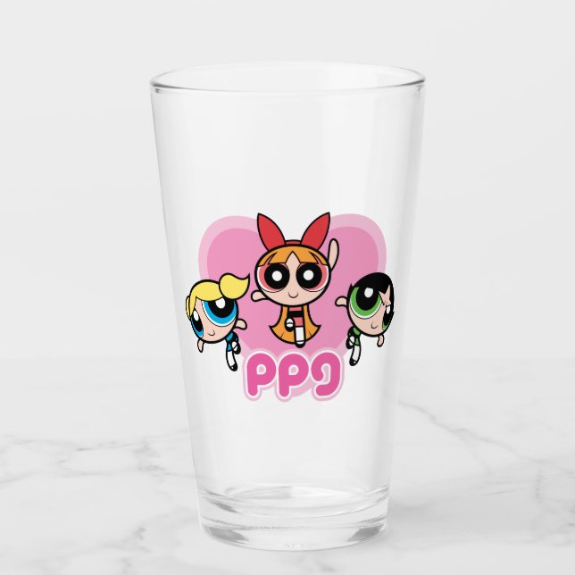 Powerpuff Girls Team Awesome Glass (Front)