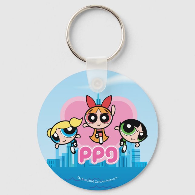 Powerpuff Girls Team Awesome Keychain (Front)