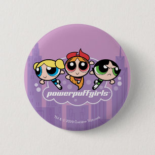 Powerpuff Girls Team Logo 2 Inch Round Button