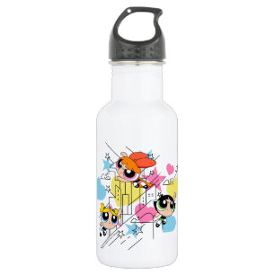 Powerpuff Girls Townsville Pattern 532 Ml Water Bottle