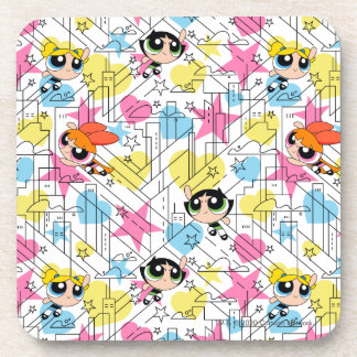 Powerpuff Girls Townsville Pattern Coaster