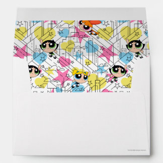 Powerpuff Girls Townsville Pattern Envelope