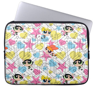 Powerpuff Girls Townsville Pattern Laptop Sleeve