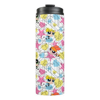 Powerpuff Girls Townsville Pattern Thermal Tumbler