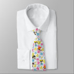 Powerpuff Girls Townsville Pattern Tie<br><div class="desc">The Powerpuff Girls | Blossom,  Bubbles,  and Buttercup fly over an outline pattern of Townsville streets with colourful heart and star shapes.</div>