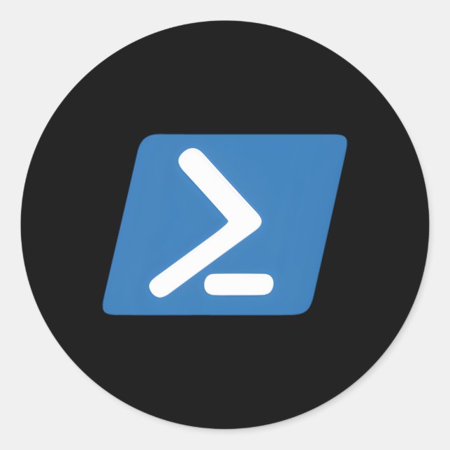 Powershell Code Developt Classic Round Sticker (Front)