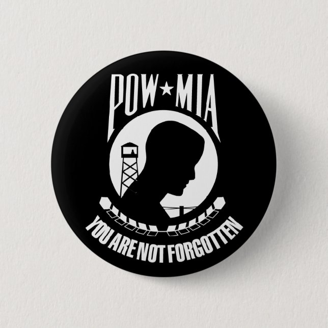 powmia 2 inch round button (Front)
