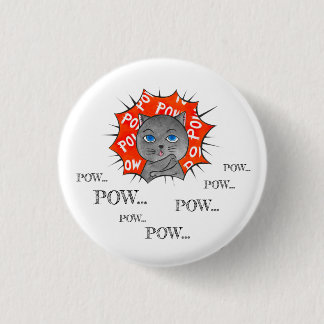 POWPOWCat Tote Bag 1 Inch Round Button