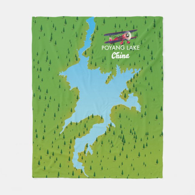 Poyang Lake Fleece Blanket (Front)