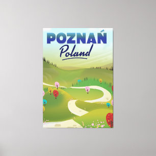 Poznań Poland Travel poster. Canvas Print