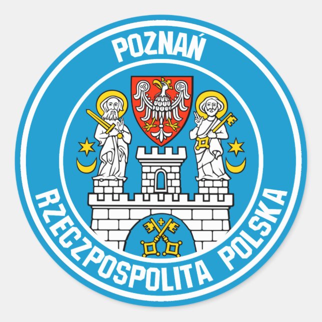 Poznań Round Emblem Classic Round Sticker (Front)