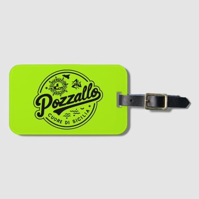 Pozzallo Cuore di Sicilia Luggage Tag (Front Horizontal)