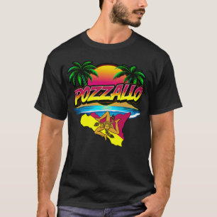 Pozzallo Sicilia Sunset with Palms T-Shirt