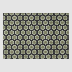 PP 197 Decorative Green Hexagon Tissue Paper