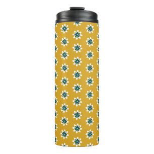 PP 338: Retro 70s Colour Flowers: 1 of 3 Thermal Tumbler