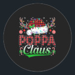 Ppa Claus Christmas Lights Matching Family Xmas Pa Classic Round Sticker<br><div class="desc">Ppa Claus Christmas Lights Matching Family Xmas Pajama</div>