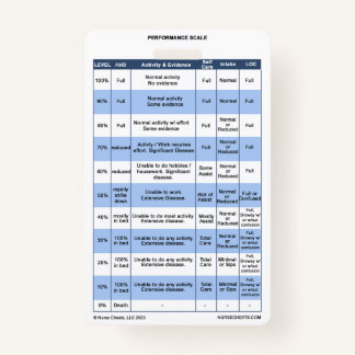 PPS / KPS Badge Buddy for Hospice Nurses
