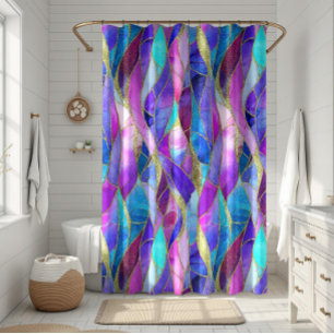 PPurple and Blue Stained Glass Mosaic pattern