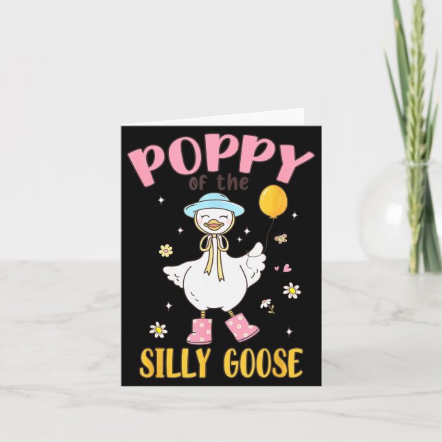 Ppy Of The Silly Goose First Birthday Family Match Card (Front)