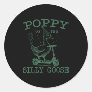Ppy Of The Silly Goose First Birthday Family Match Classic Round Sticker