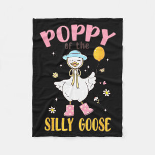 Ppy Of The Silly Goose First Birthday Family Match Fleece Blanket