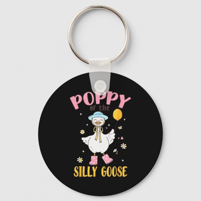 Ppy Of The Silly Goose First Birthday Family Match Keychain (Front)