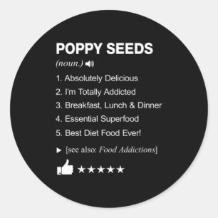 Ppy Seeds Definition Meaning Funny Classic Round Sticker