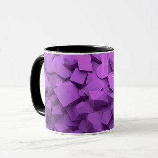 PQExplorer 3D Logo Mug: Vibrant Purple & Fuchsia D Mug