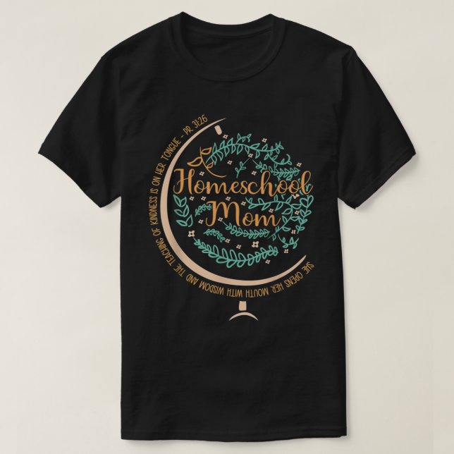 PR 3126 Christian Homeschool Mom T-Shirt (Design Front)