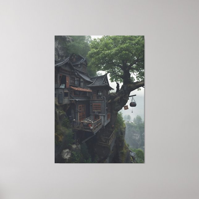PR-C18. The Cliff Hermitage  Canvas Print (Front)