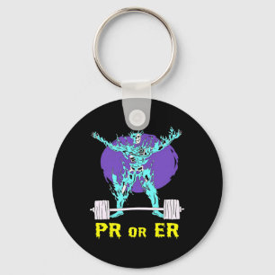 Pr Or Er Gym Weightlifting Bodybuilding Musclebuil Keychain