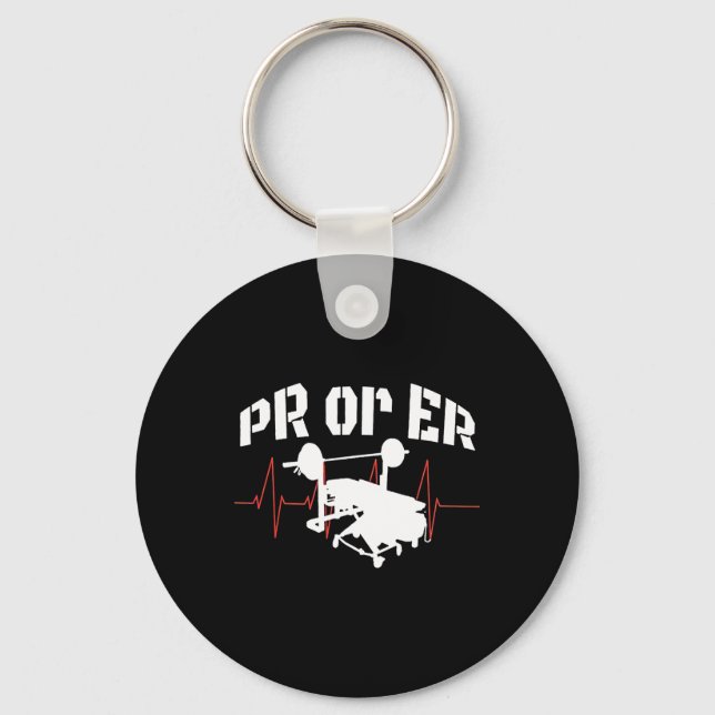 Pr Or Er Weightlifting Bodybuilding Fitness Gym 1  Keychain (Front)