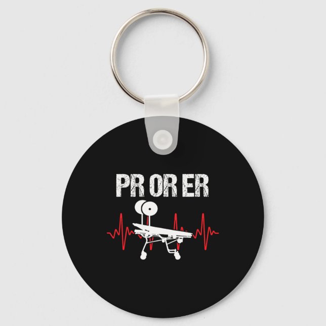 Pr Or Er Weightlifting Bodybuilding Fitness Gym 2  Keychain (Front)
