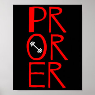 Pr Or Er Weightlifting Bodybuilding Gym Weightlift Poster