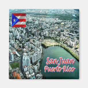 PR - Puerto Rico - San Juan Panorama Magnet