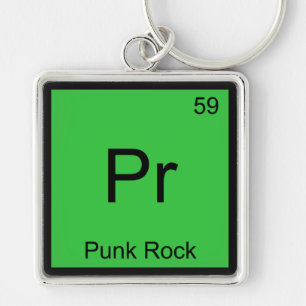 Pr - Punk Rock Funny Chemistry Element Symbol Tee Keychain