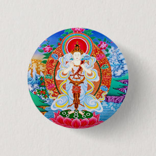 Prabhutaratna Buddha Cool oriental Padmakumara 1 Inch Round Button