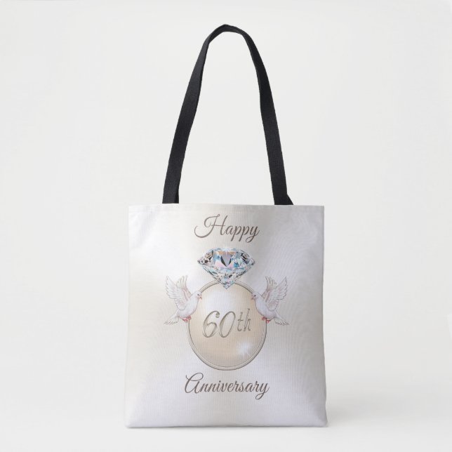 Practical and Beautiful 60th Anniversary Gifts Tote Bag (Front)