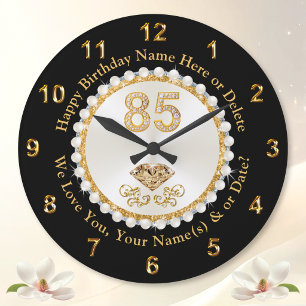 Practical and Stunning, 85th Birthday Present, Large Clock