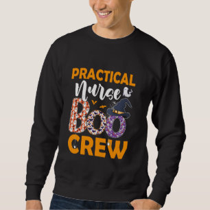 Practical Nurse Boo Crew Spooky Boo Ghost Hallowee Sweatshirt