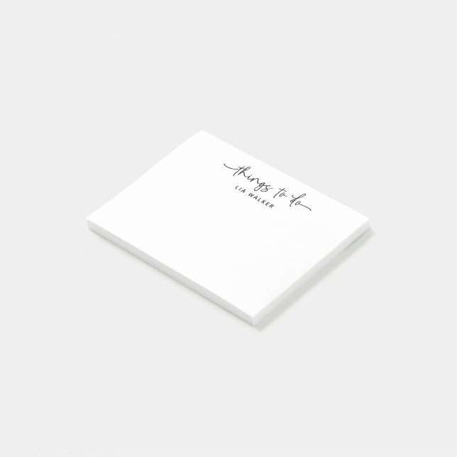 Practical Things To Do Pretty Modern Script Post-it Notes (Angled)