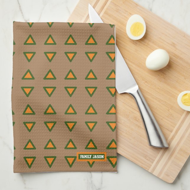 Practical wooden rustic colour brown pattern  kitchen towel (Quarter Fold)
