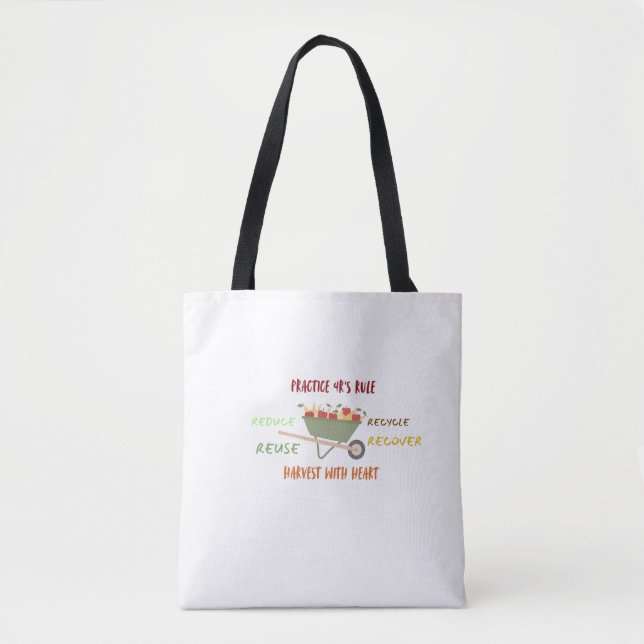 Practice 4R’s Rule Tote Bag – Reduce Reuse Recycle (Front)