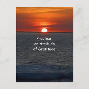 Practice an Attitude of Gratitude Postcard