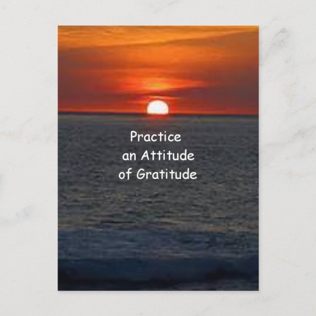 Practice an Attitude of Gratitude Postcard (Front)