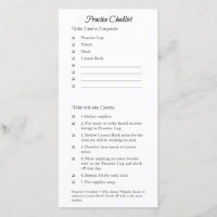 Practice Checklists